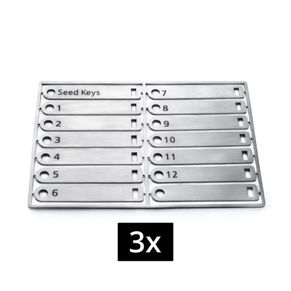bundle of 3 seed keys plates